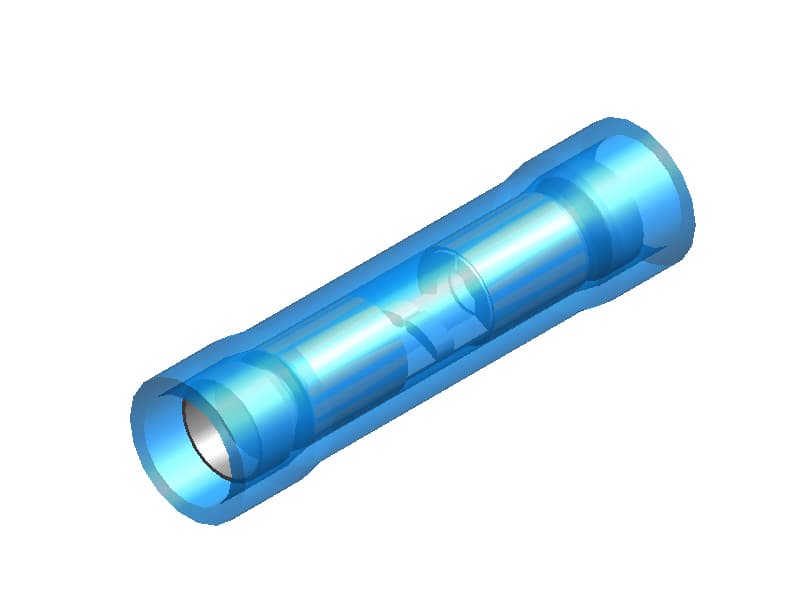 Conectores a tope tipo ventana de PVC de doble crimpado (conector transparente)