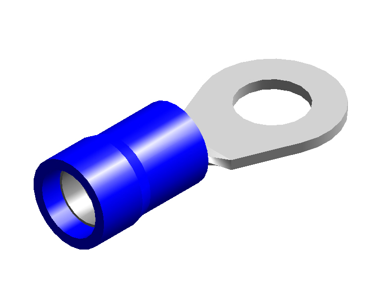 Terminales de anillo de PVC de doble crimpado (norma DIN)