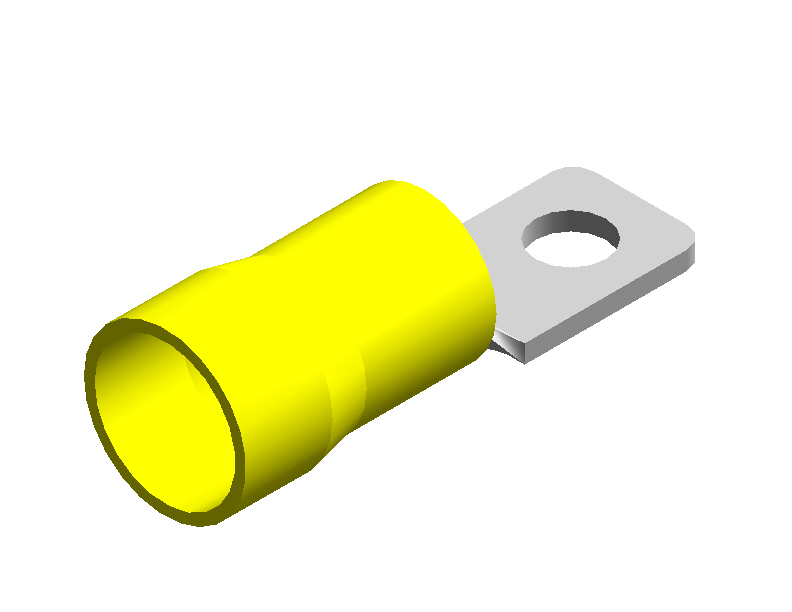Terminales de anillo de PVC tipo cuadrado
